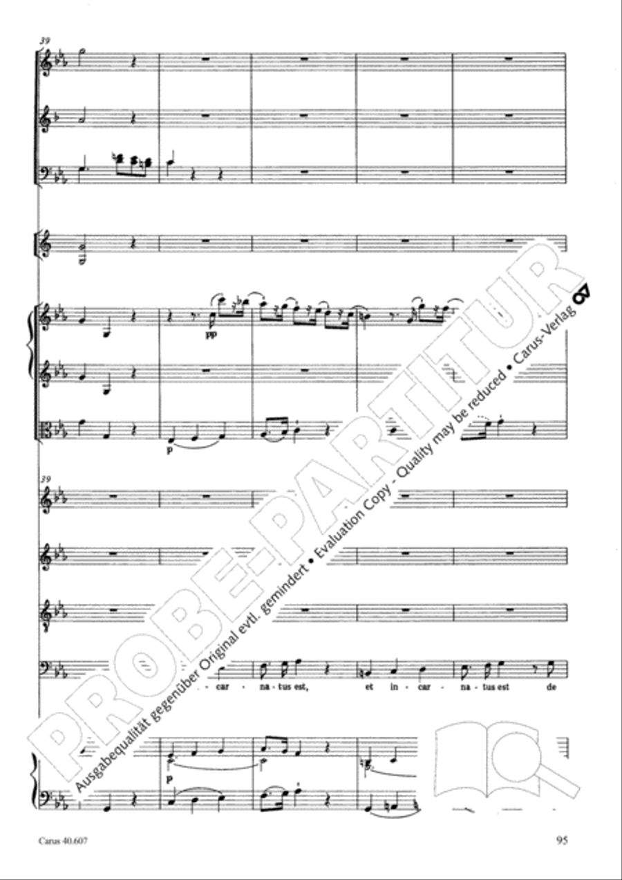 Mass in time of war (Missa in tempore belli) 4-Part scores gallery preview page 105