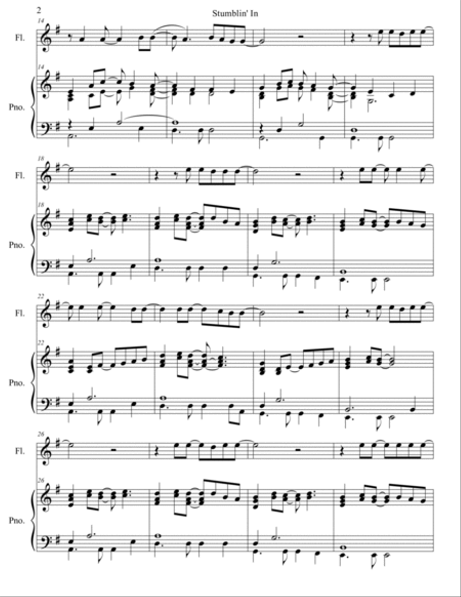 Stumblin' In Stumblin' In Flute Solo scores gallery preview page 3