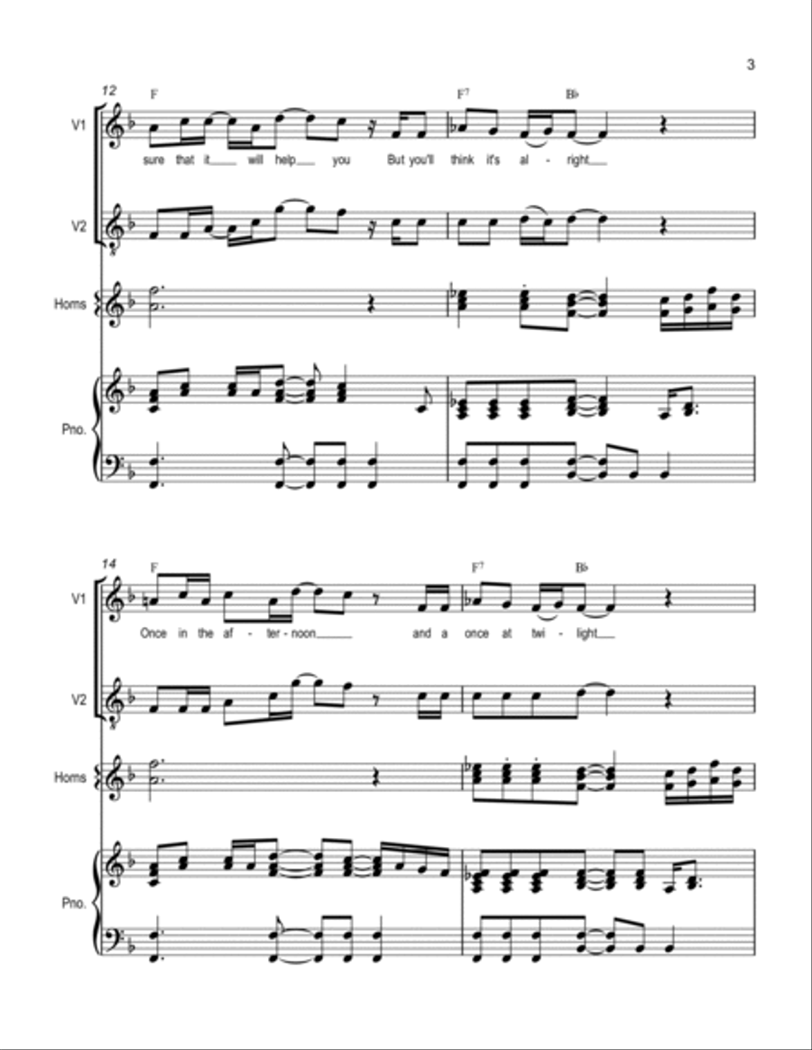 Once In The Morning Once In The Morning Voice scores gallery preview page 3