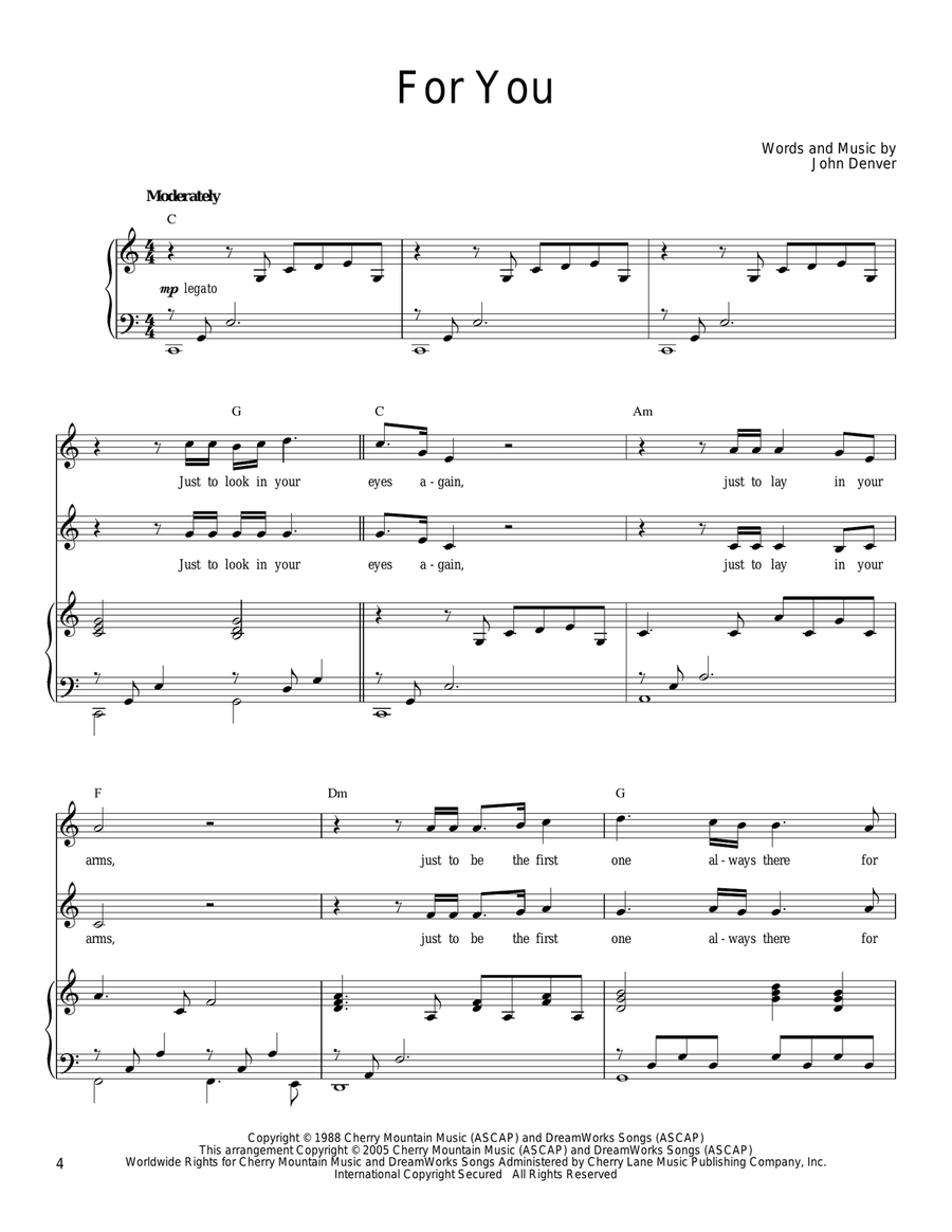 For You Vocal Duet scores gallery preview page 1