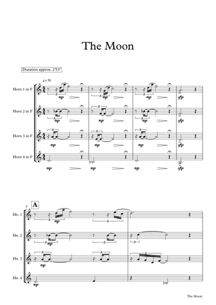 "The Moon" for horn quartet image number null
