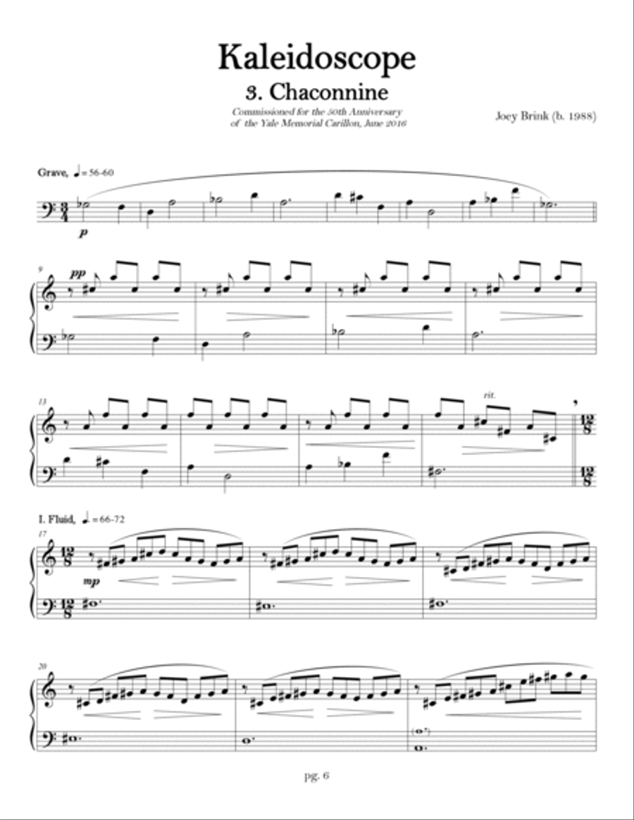 Kaleidoscope (suite for carillon) Glockenspiel scores gallery preview page 6