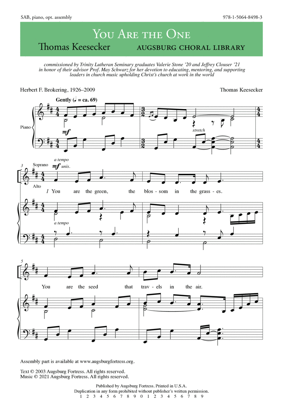 You Are the One 3-Part scores gallery preview page 1