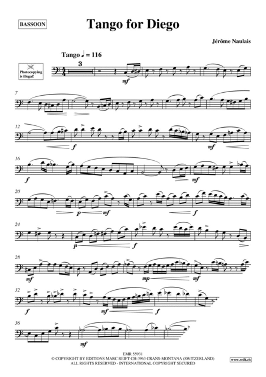 Tango for Diego Tango for Diego Bassoon Solo scores gallery preview page 4