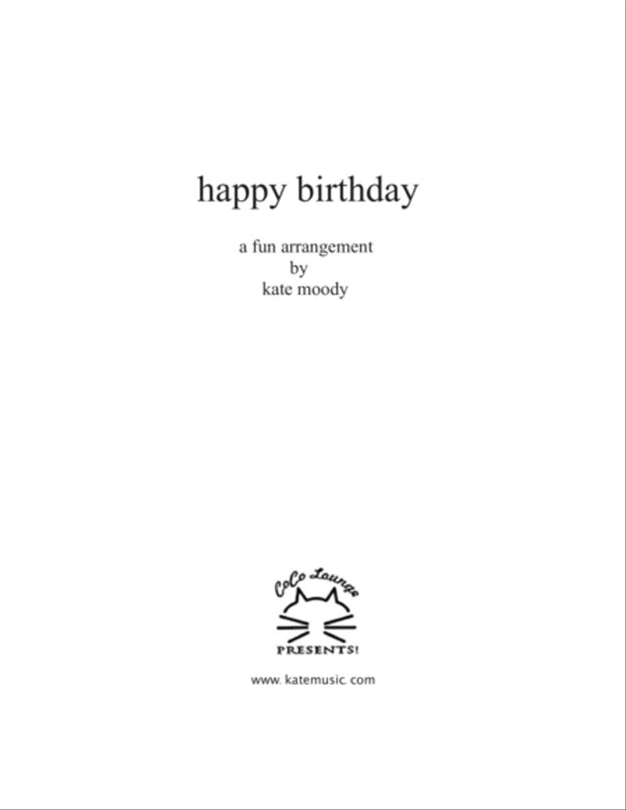 Happy Birthday Happy Birthday Voice scores gallery preview page 1