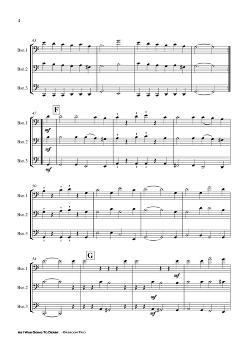 As I Was Going To Derby - Bassoon Trio Score and Parts PDF image number null