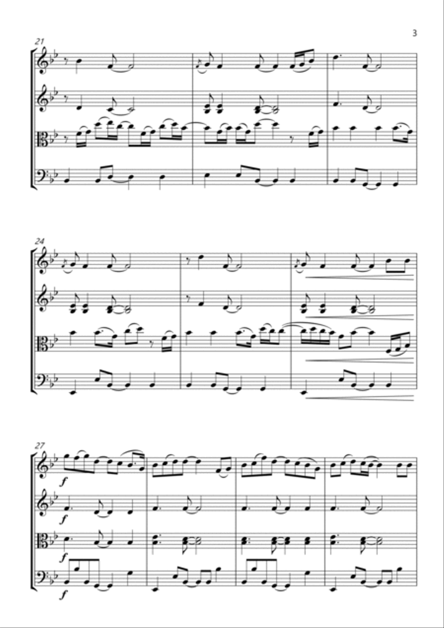10,000 Hours 10,000 Hours String Quartet scores gallery preview page 3