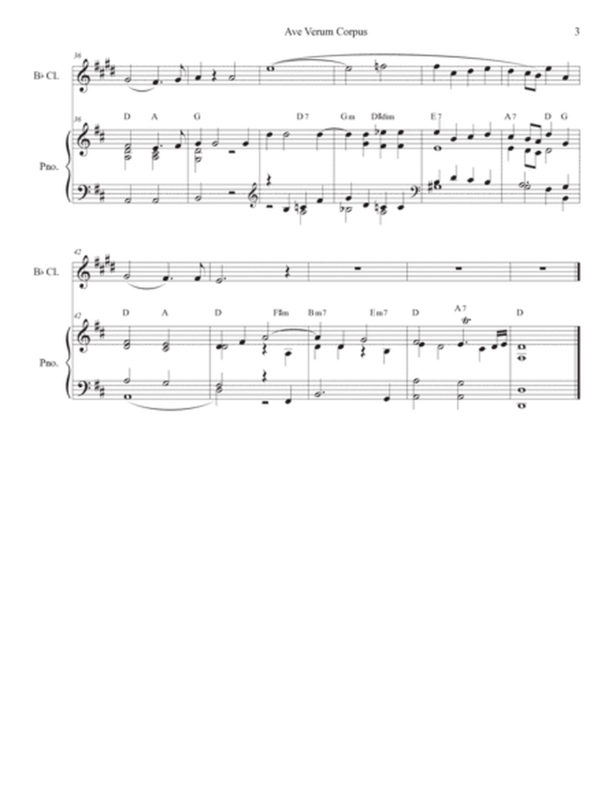 Ave Verum Corpus (Bb-Clarinet solo - Piano Accompaniment) image number null