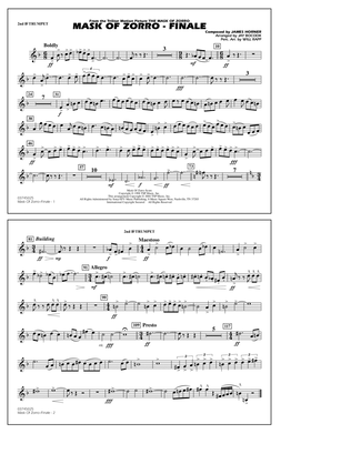 The Mask of Zorro - Finale (arr. Jay Bocook) - 2nd Bb Trumpet