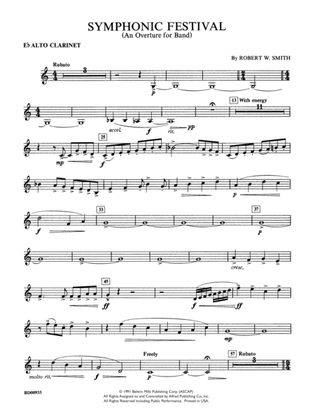 Symphonic Festival (An Overture for Band): E-flat Alto Clarinet