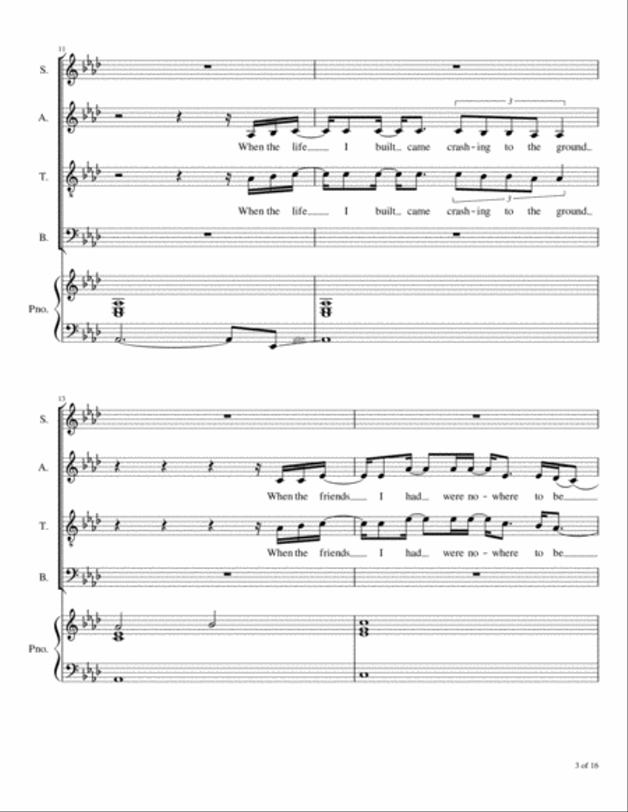 There Was Jesus There Was Jesus 4-Part scores gallery preview page 4
