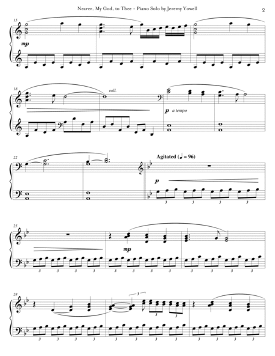 Nearer, My God, to Thee Piano Solo scores gallery preview page 2