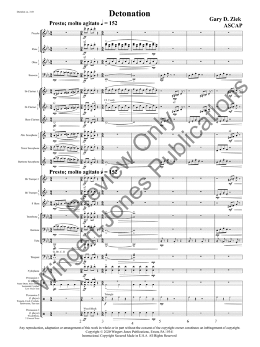 Detonation (Score) Concert Band scores gallery preview page 4