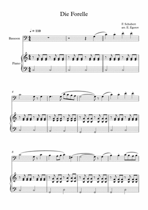 Die Forelle, Franz Schubert, For Bassoon & Piano