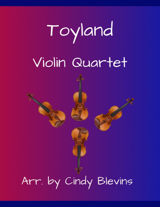 Book cover for Toyland, for Violin Quartet