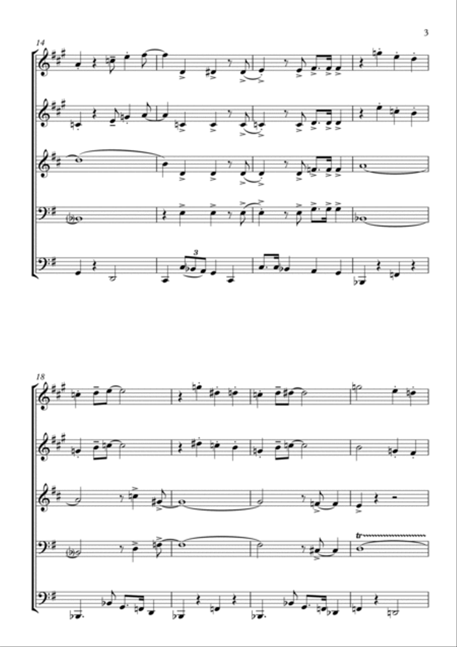 Zing! Went The Strings Of My Heart - Brass Quintet Brass Quintet scores gallery preview page 3