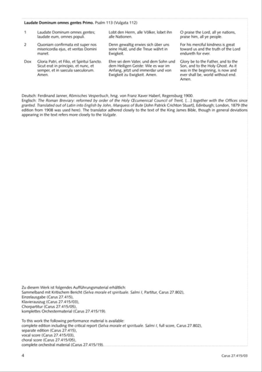 Laudate Dominum Primo 4-Part scores gallery preview page 5