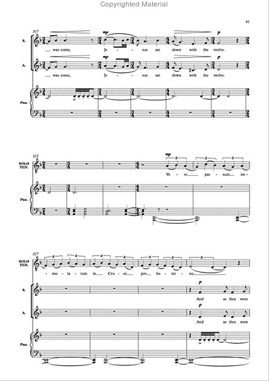 The Passion of our Lord Jesus Christ 4-Part scores gallery preview page 11