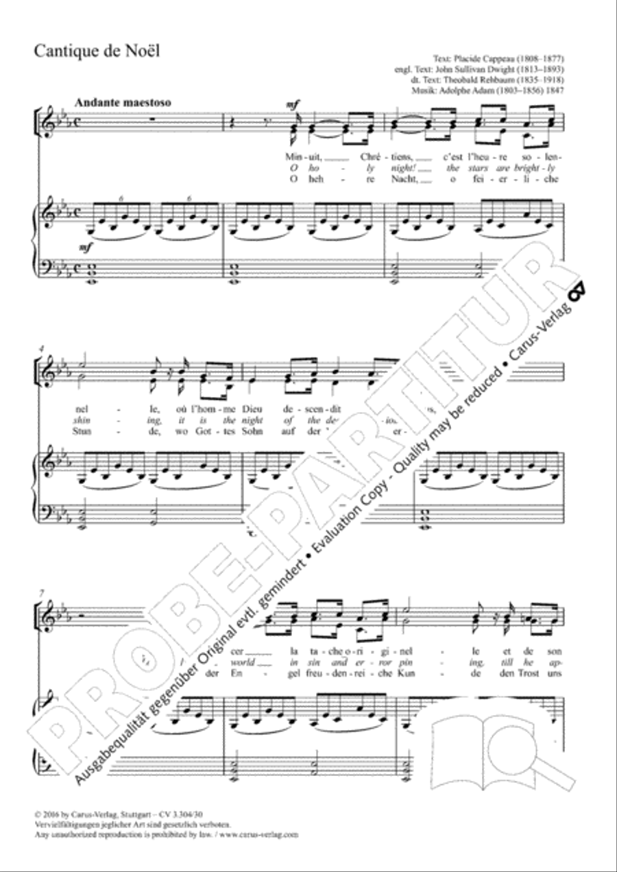 Cantique de Noel SA scores gallery preview page 2