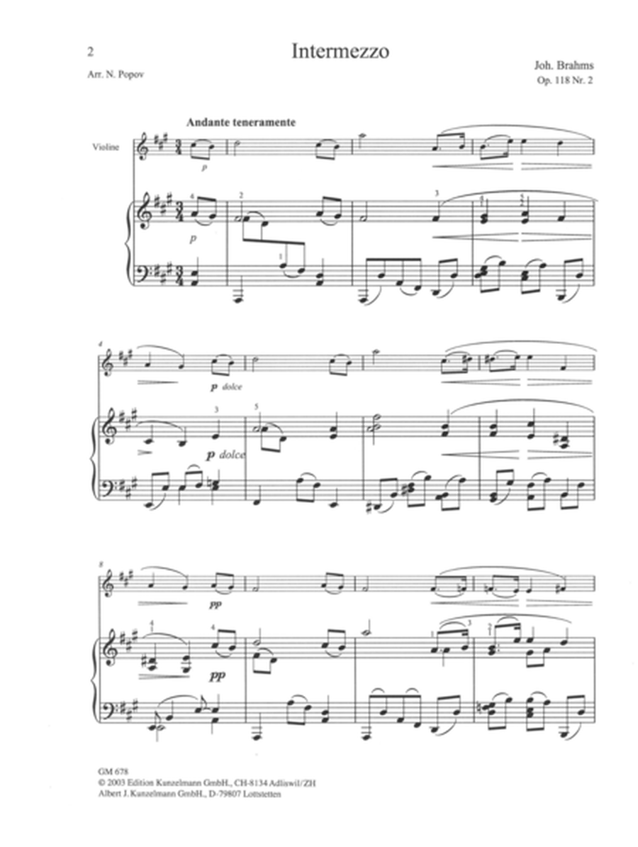 Intermezzo Op. 118/2