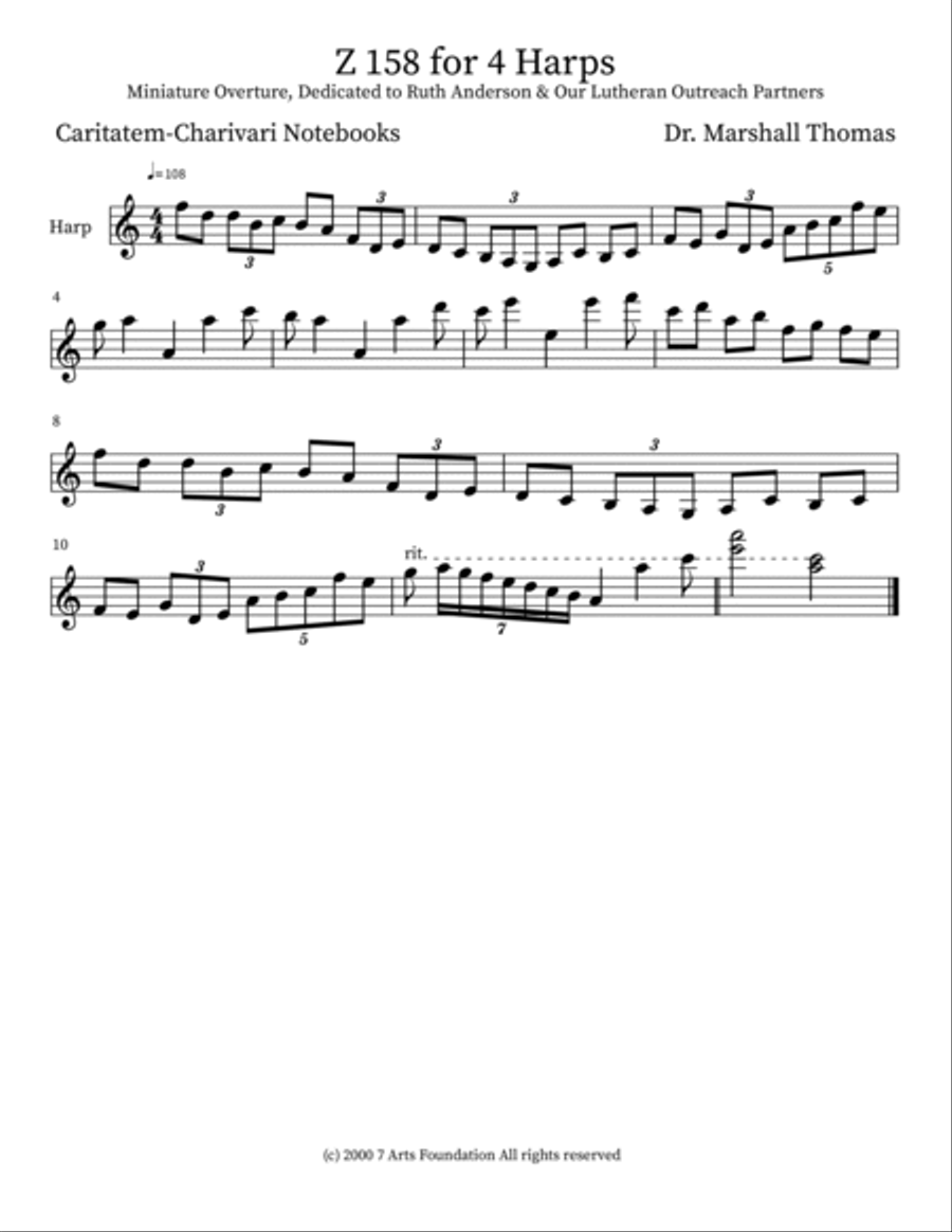 Z 158 for 4 Harps Harmonica scores gallery preview page 3