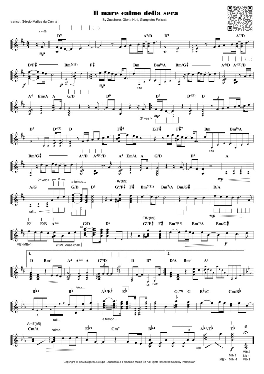Il Mare Calmo Della Sera Piano Solo scores gallery preview page 1