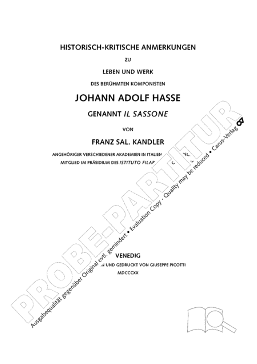 Hasse-Studien 8 Collection / Songbook scores gallery preview page 14