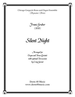 Book cover for Silent Night (for Brass Quintet and Organ)