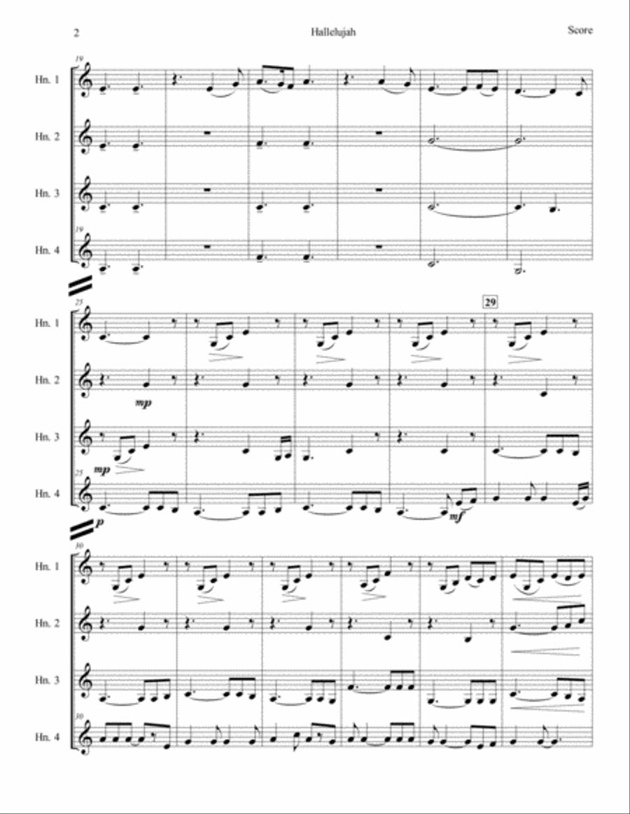Hallelujah Brass Ensemble scores gallery preview page 3
