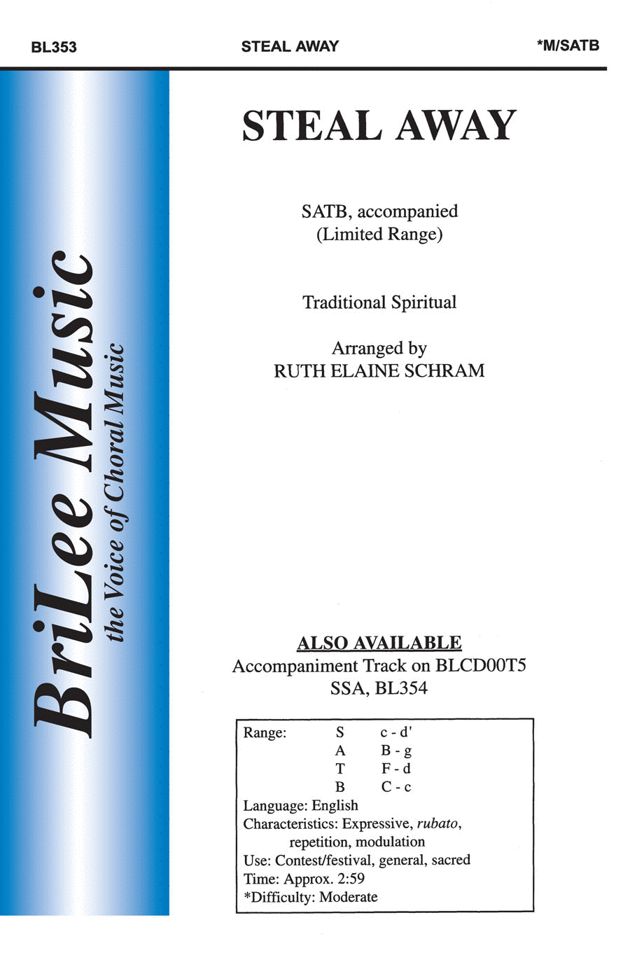 Steal Away 4-Part scores gallery preview page 1