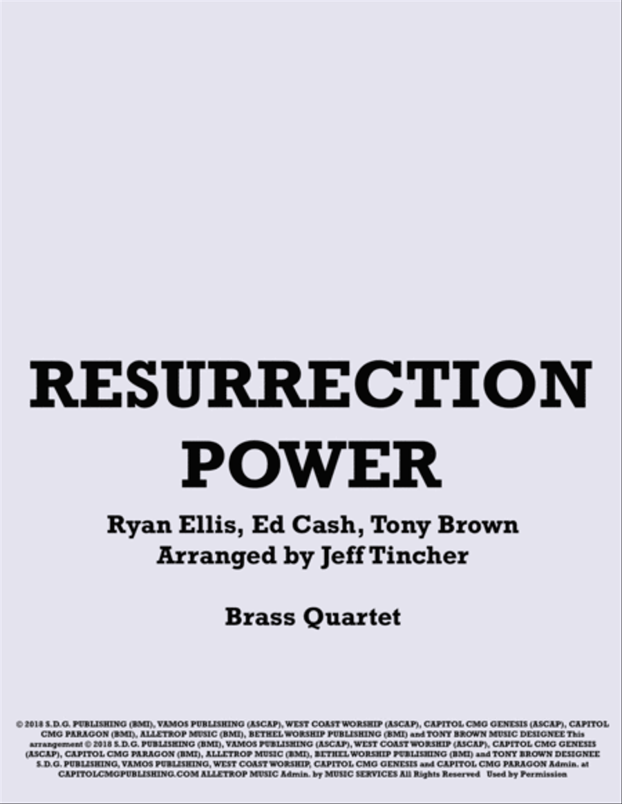 Resurrection Power Brass Ensemble scores gallery preview page 1