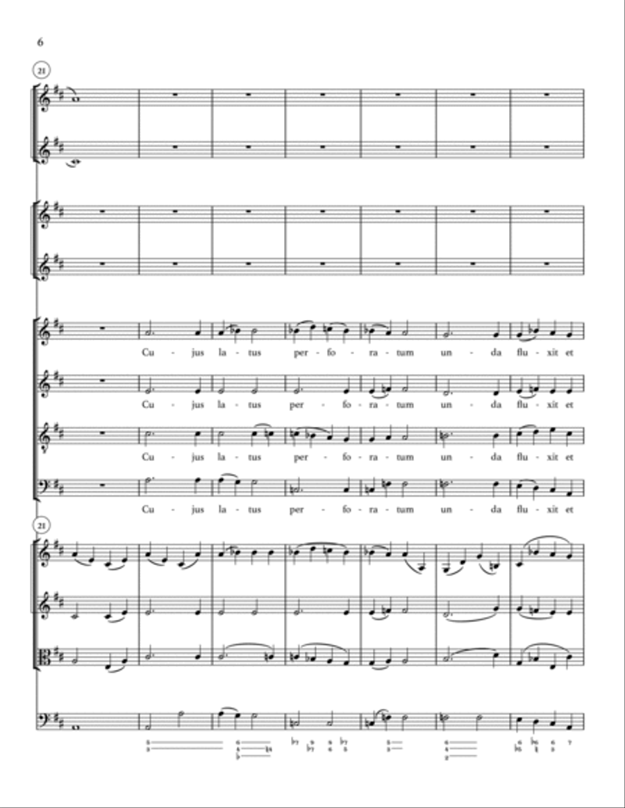 Mozart: Ave verum corpus - with added parts for horns and oboes/clarinets with full score 4-Part scores gallery preview page 6