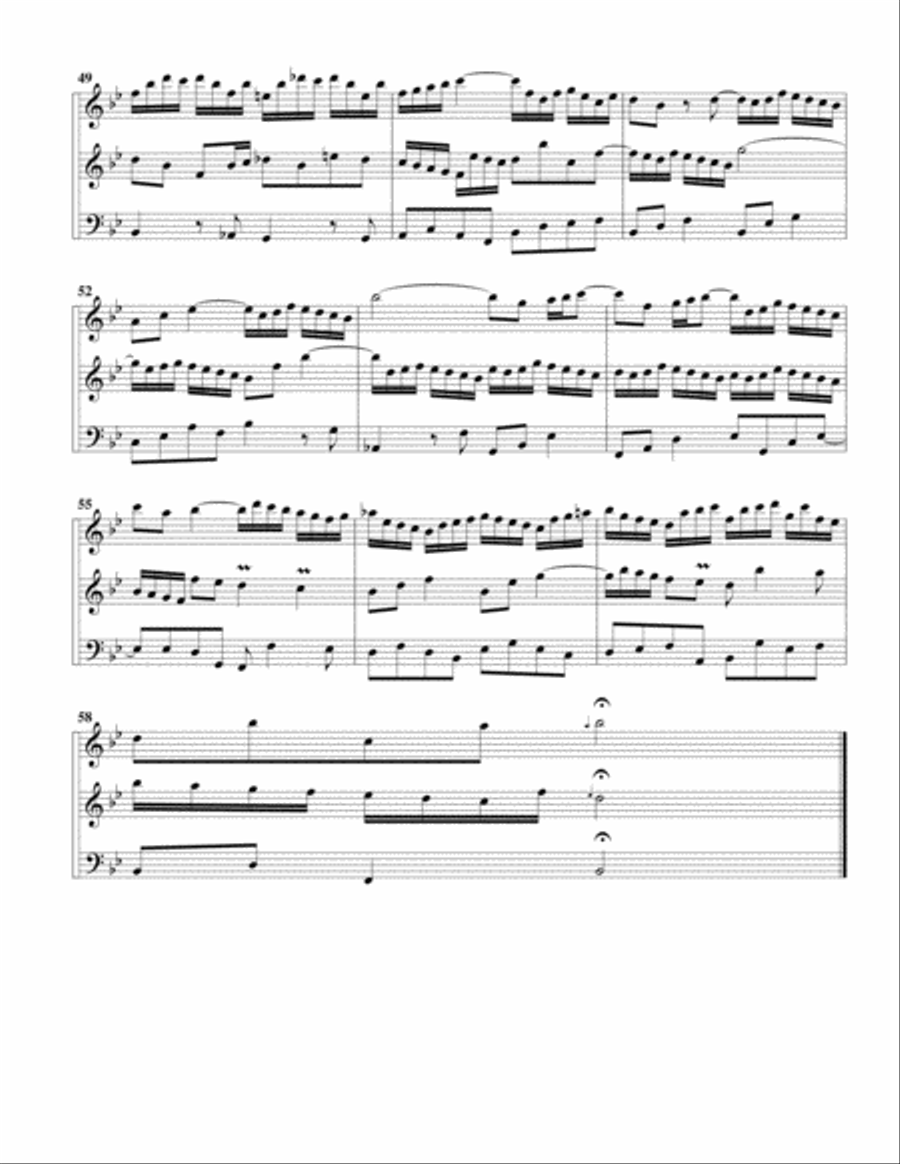Trio sonata for organ, no.1, BWV 525 (arrangement for 3 recorders) Recorder scores gallery preview page 5