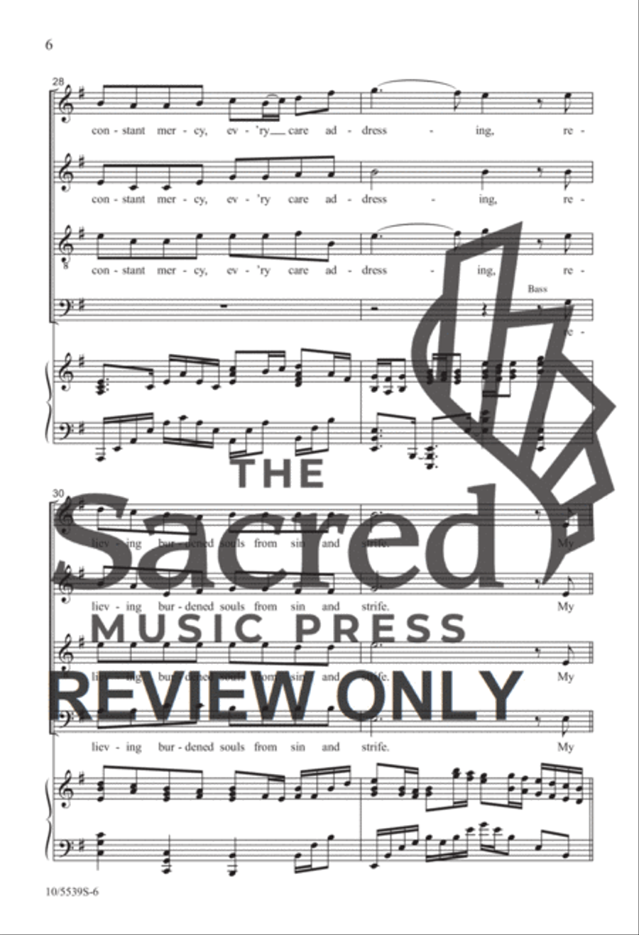O Mighty God SATB 4-Part scores gallery preview page 6