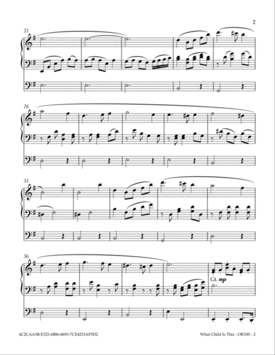 What Child Is This Organ Solo scores gallery preview page 3