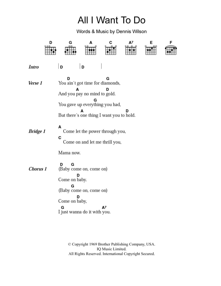 All I Want To Do Acoustic Guitar scores gallery preview page 1