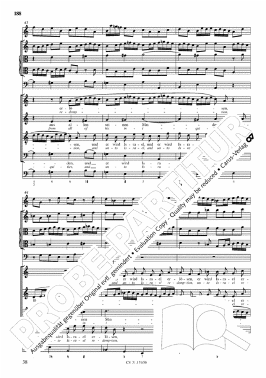 The Complete Sacred Vocal Works (Das geistliche Vokalwerk) Voice scores gallery preview page 189