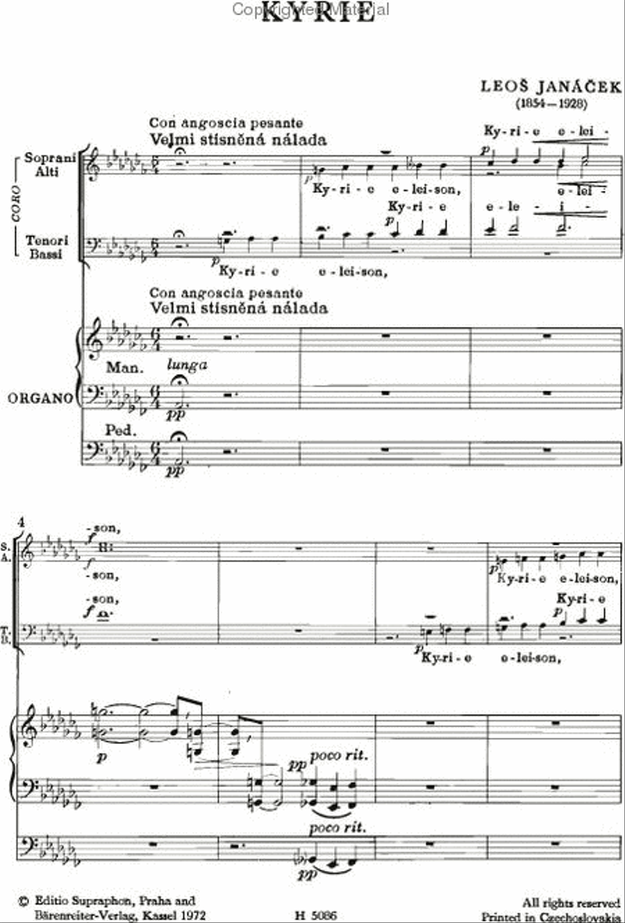 Mass E flat major 'Unfinished Mass' 4-Part scores gallery preview page 2
