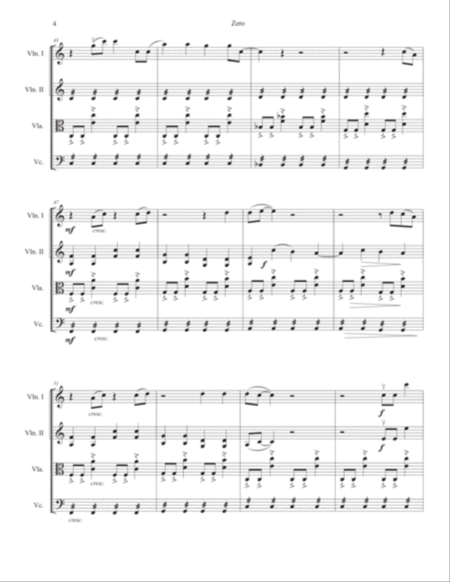 Zero String Quartet scores gallery preview page 4
