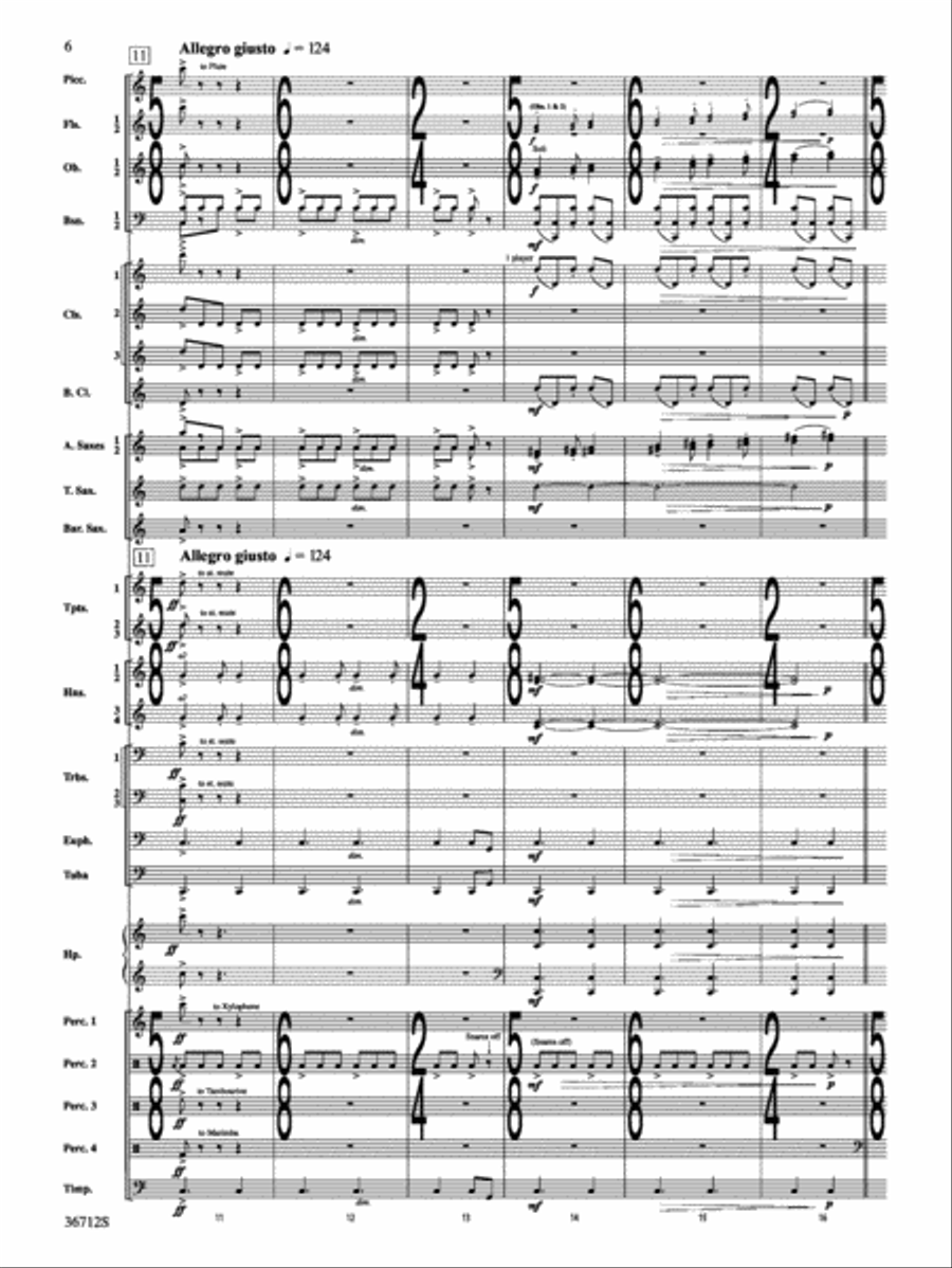 Gloria: Score Concert Band scores gallery preview page 6