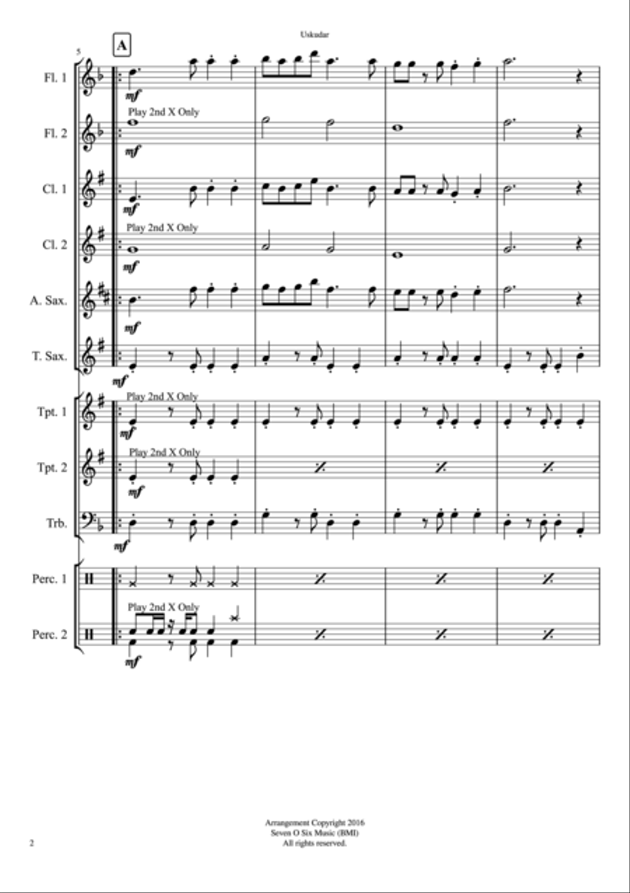 Uskudar Concert Band scores gallery preview page 3
