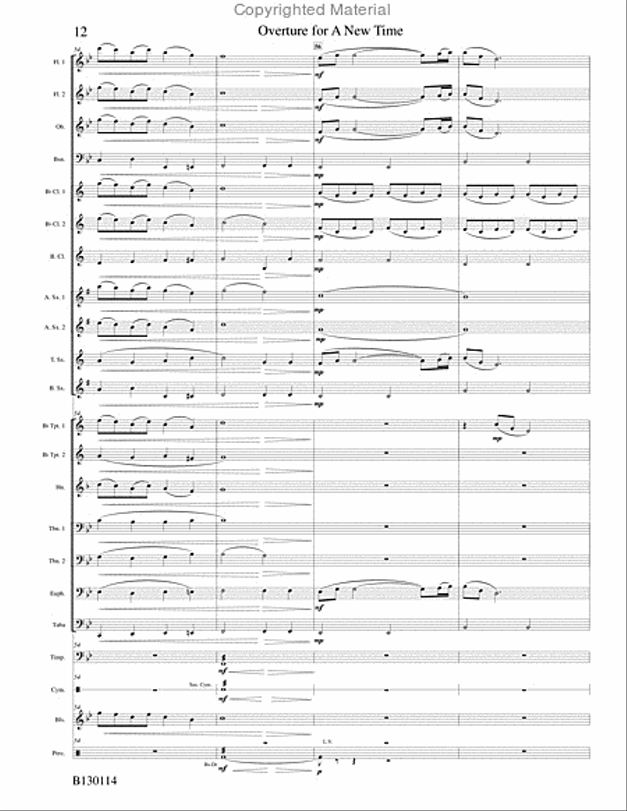 Overture for A New Time Concert Band scores gallery preview page 15