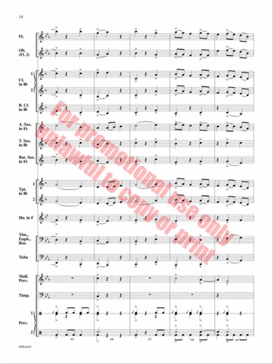 The Lightning Catcher Concert Band scores gallery preview page 15