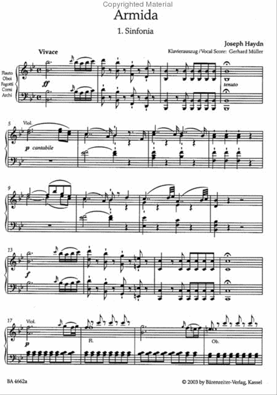 Armida Hob. XXVIII:12 Tenor Voice scores gallery preview page 2
