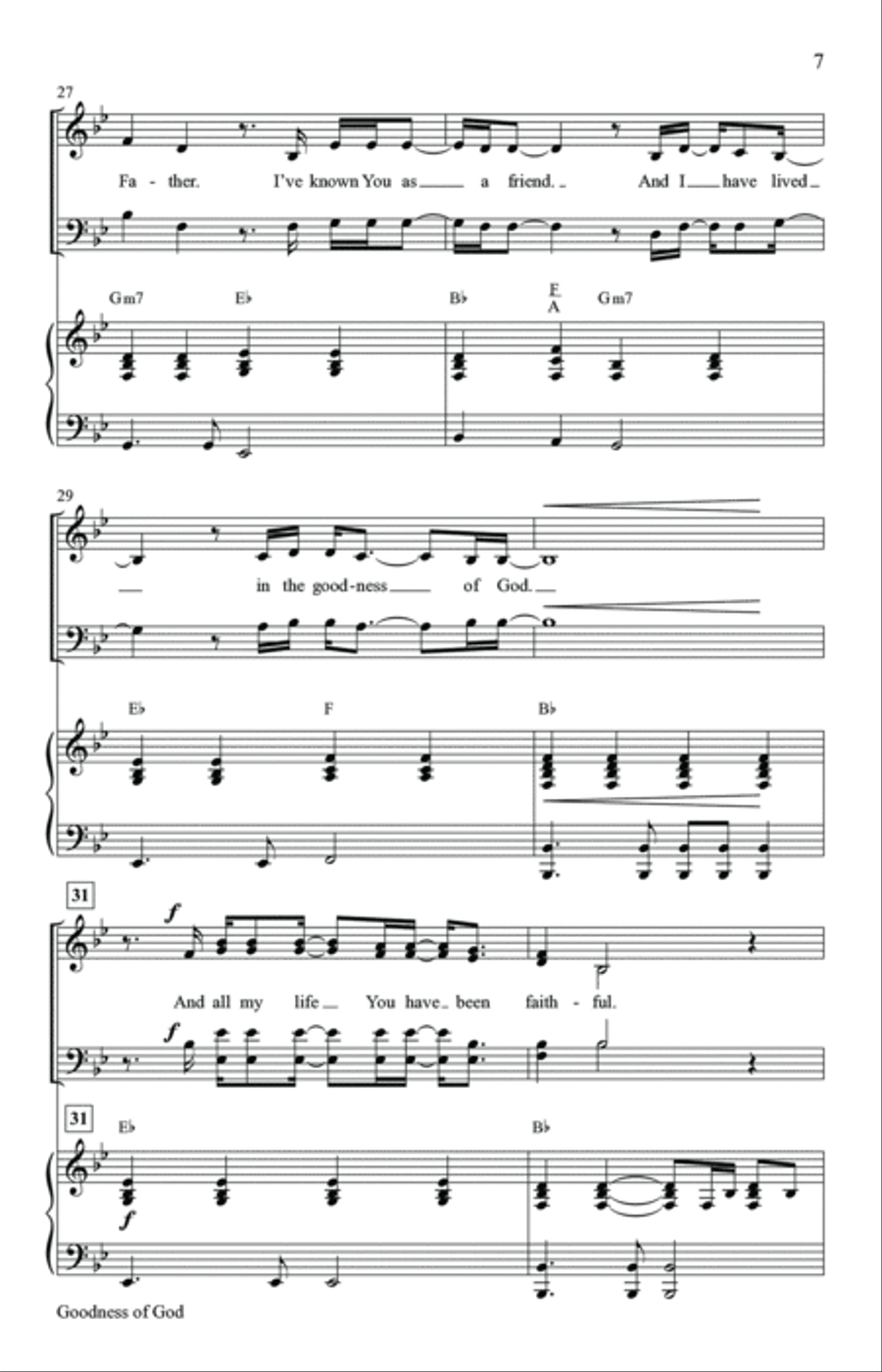 Goodness of God 4-Part scores gallery preview page 6