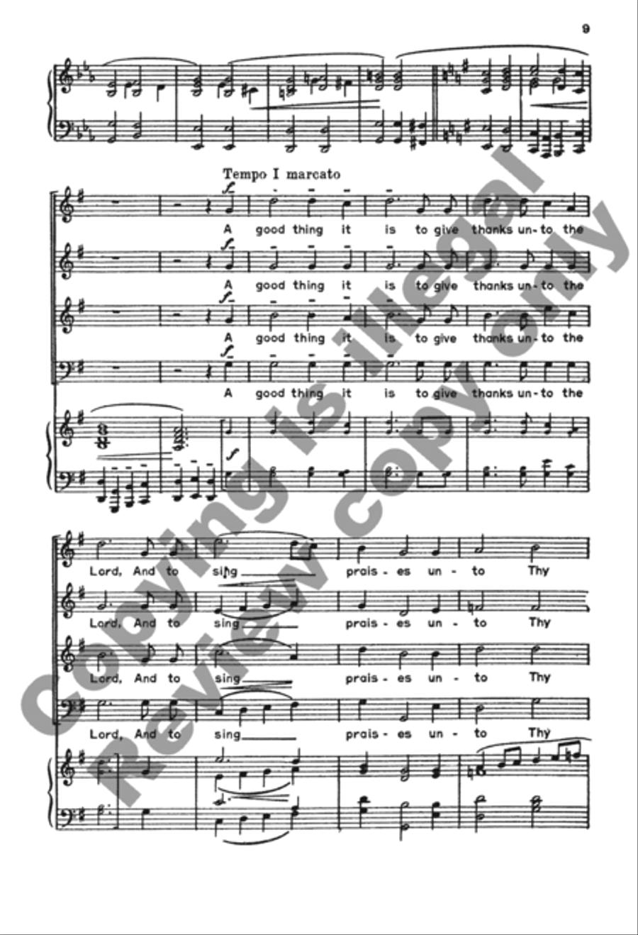 A Good Thing It Is To Give Thanks 4-Part scores gallery preview page 17