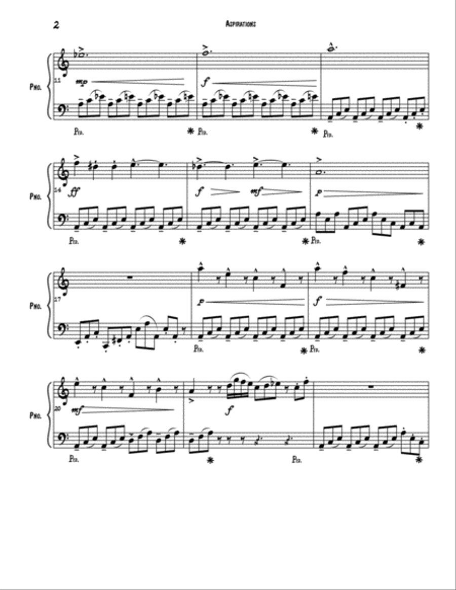 Aspirations Op. 1 Piano Solo scores gallery preview page 2