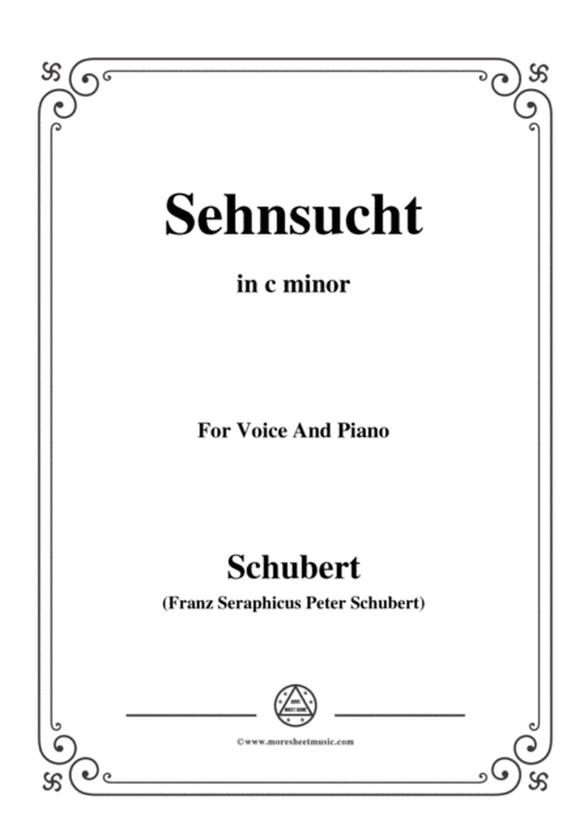 Schubert-Sehnsucht,in c minor,Op.105 No.4,for Voice and Piano image number null