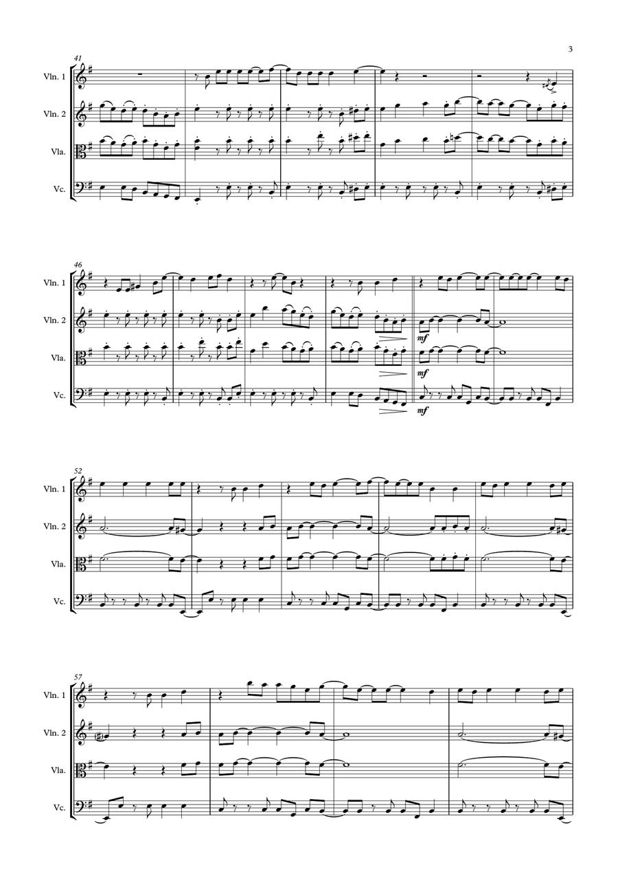 Happy String Quartet scores gallery preview page 3