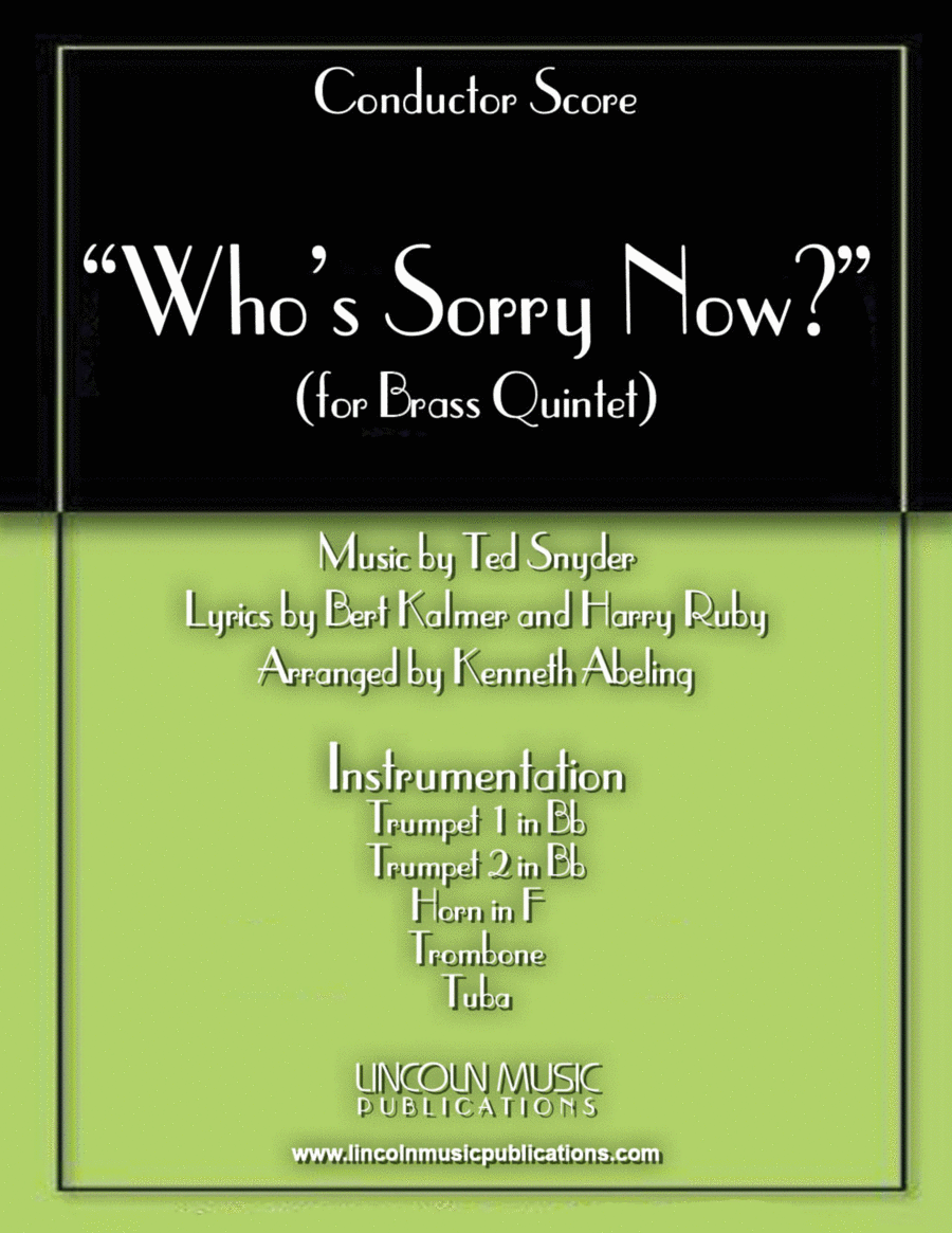 Who’s Sorry Now? (for Brass Quintet) image number null